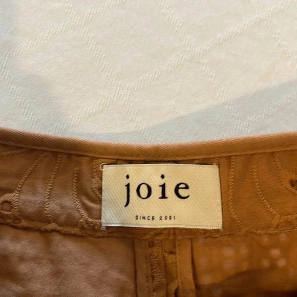 joie Women’s Lawren Cotton Eyelet Utility Short Island tan color size 2 NWT - Picture 3 of 5